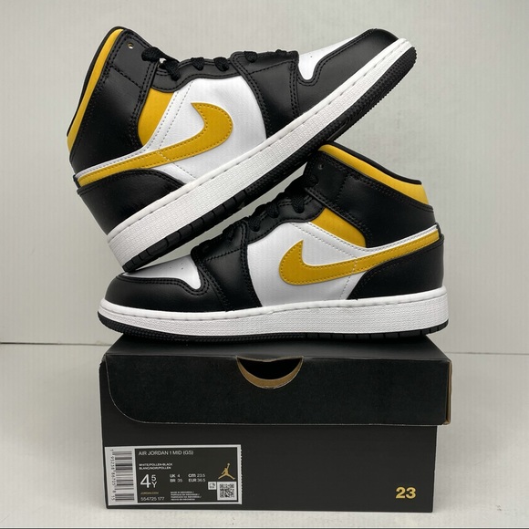 Nike Air Jordan 1 Retro Mid GS “Pollen” NEW - Picture 3 of 4